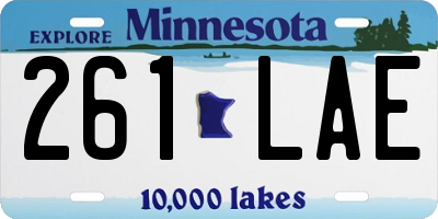 MN license plate 261LAE