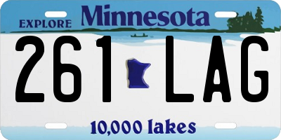 MN license plate 261LAG