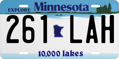 MN license plate 261LAH