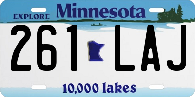 MN license plate 261LAJ