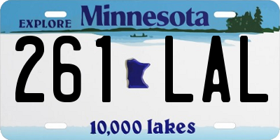 MN license plate 261LAL