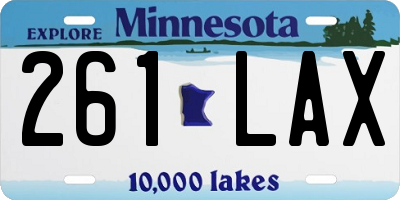 MN license plate 261LAX