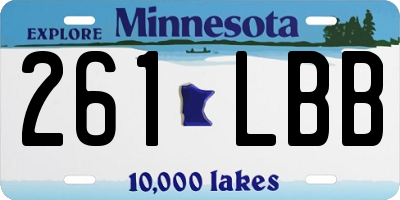 MN license plate 261LBB