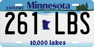 MN license plate 261LBS