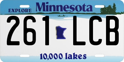 MN license plate 261LCB