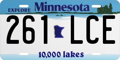 MN license plate 261LCE