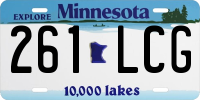 MN license plate 261LCG