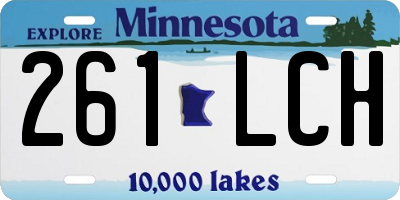 MN license plate 261LCH