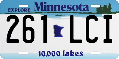 MN license plate 261LCI