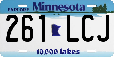 MN license plate 261LCJ