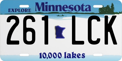 MN license plate 261LCK