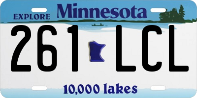 MN license plate 261LCL
