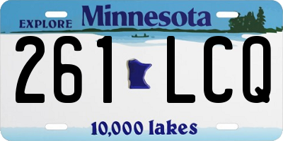 MN license plate 261LCQ