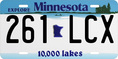 MN license plate 261LCX