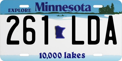 MN license plate 261LDA