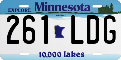 MN license plate 261LDG