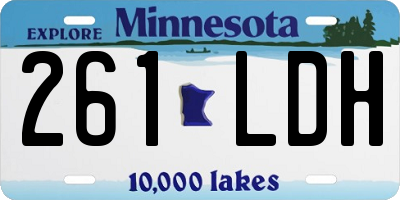 MN license plate 261LDH