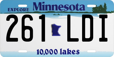 MN license plate 261LDI