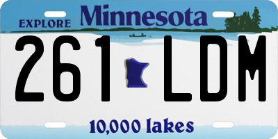 MN license plate 261LDM