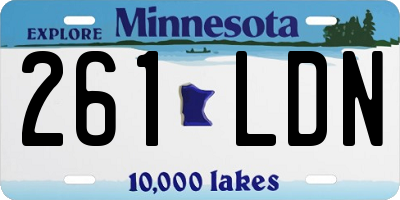 MN license plate 261LDN