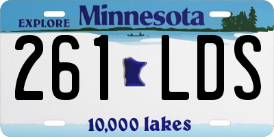 MN license plate 261LDS
