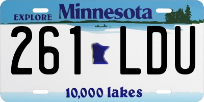 MN license plate 261LDU