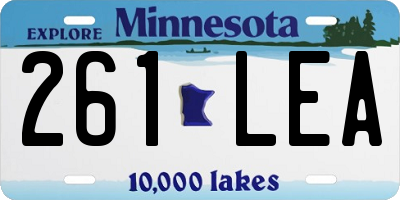 MN license plate 261LEA