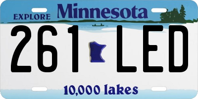 MN license plate 261LED