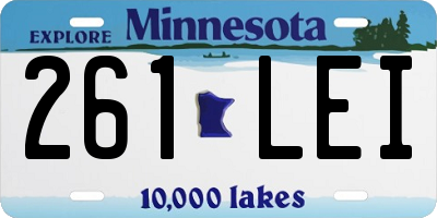 MN license plate 261LEI