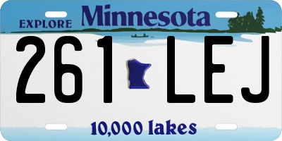MN license plate 261LEJ