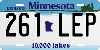 MN license plate 261LEP