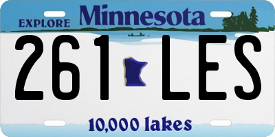 MN license plate 261LES