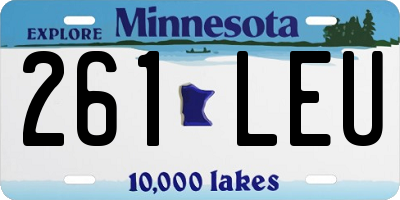 MN license plate 261LEU
