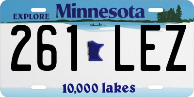 MN license plate 261LEZ