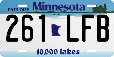MN license plate 261LFB