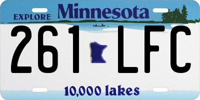 MN license plate 261LFC