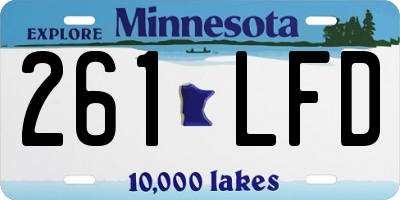 MN license plate 261LFD