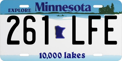 MN license plate 261LFE