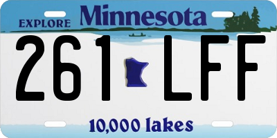 MN license plate 261LFF