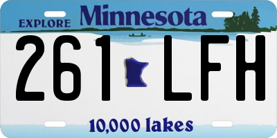 MN license plate 261LFH
