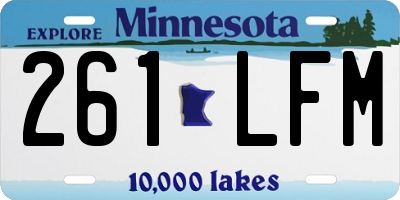 MN license plate 261LFM