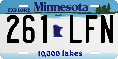 MN license plate 261LFN