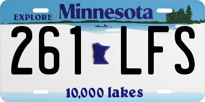 MN license plate 261LFS