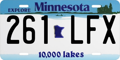 MN license plate 261LFX