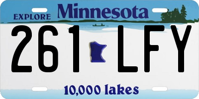 MN license plate 261LFY