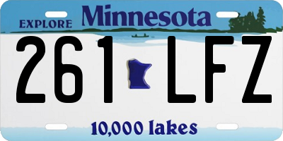 MN license plate 261LFZ