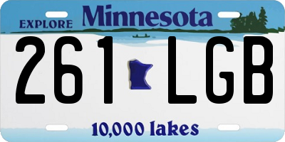 MN license plate 261LGB
