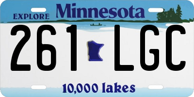 MN license plate 261LGC