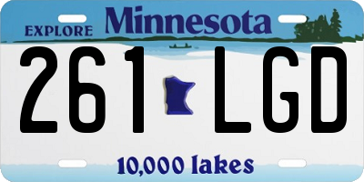 MN license plate 261LGD