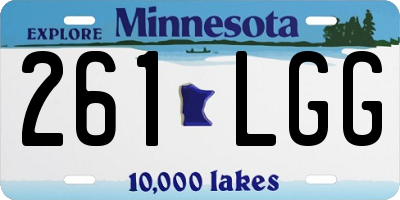 MN license plate 261LGG